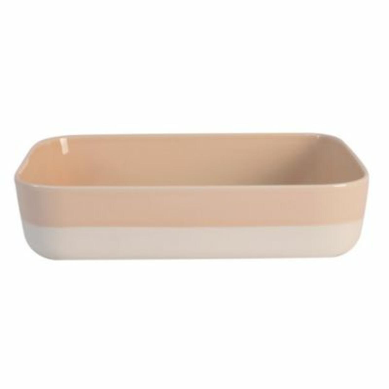 XL pink ceramic gratin dish