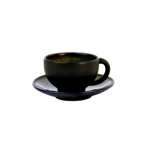 cup & saucer - m  tourron  samoa ceramic manufacturer